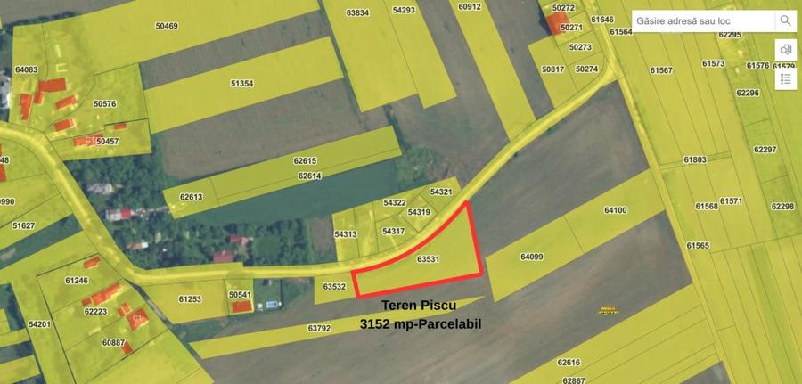 Teren Construcții intravilan de 3132 mp, în Piscu
