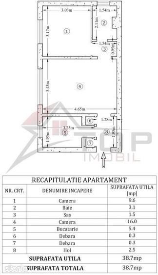 Apartament cu 2 camere semidecomandat în Zimbru