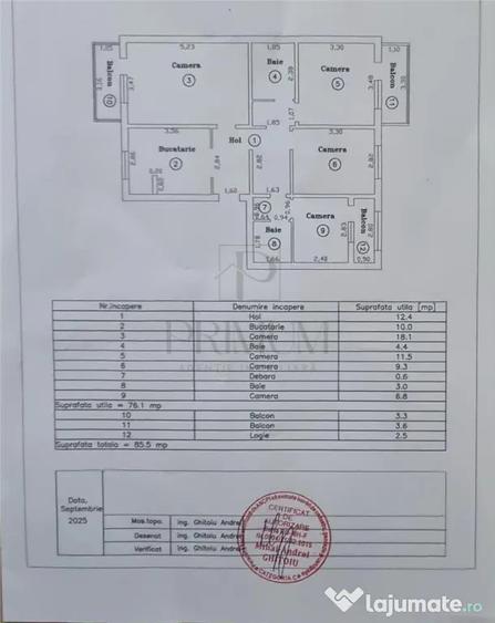 Apartament cu 4 camere decomandat, mobilat în Aradului