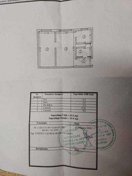 Apartament cu 2 camere decomandat în Brotăcei