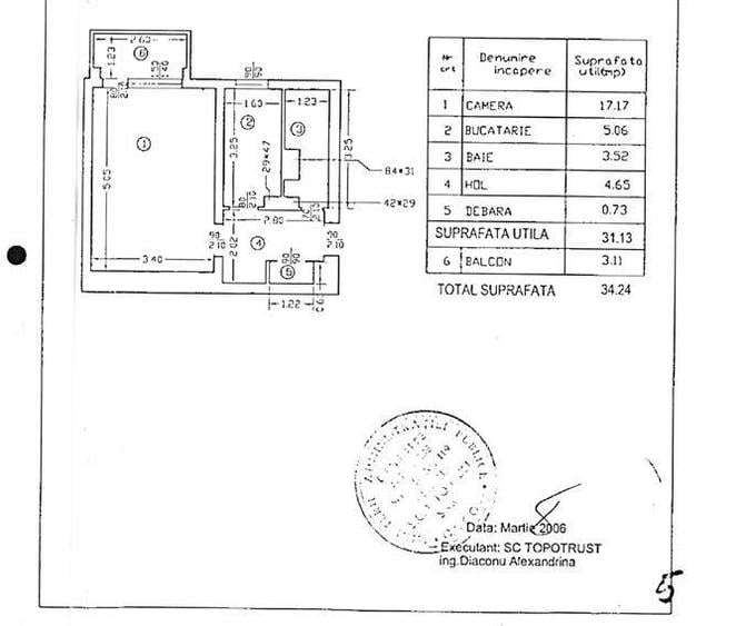 Garsonieră decomandată în Iancului