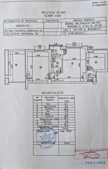 Apartament cu 2 camere semidecomandat, mobilat în Militari