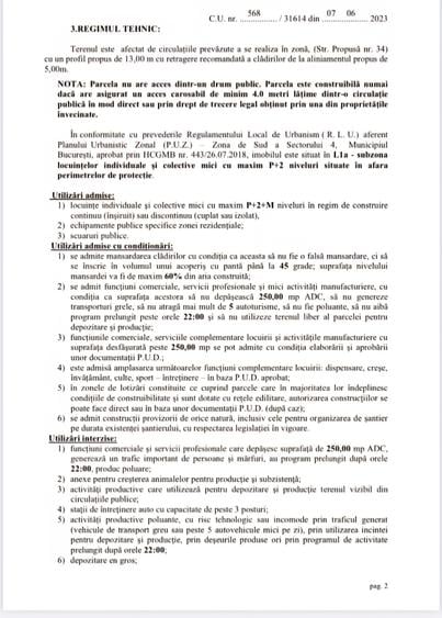 Teren Construcții intravilan de 950 mp, în Berceni