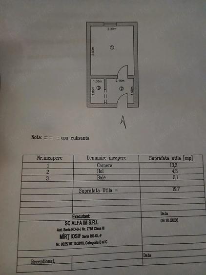 Garsonieră decomandată în Micro 40
