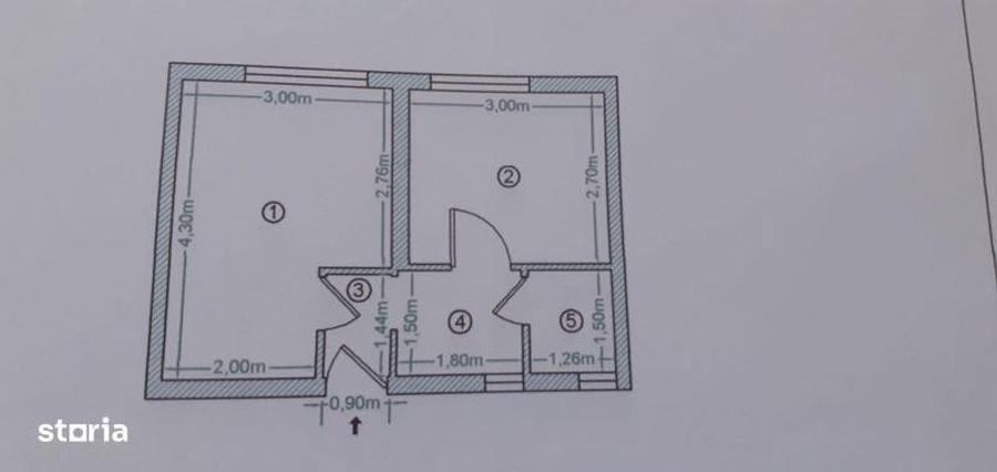 Apartament cu 2 camere în Rahova