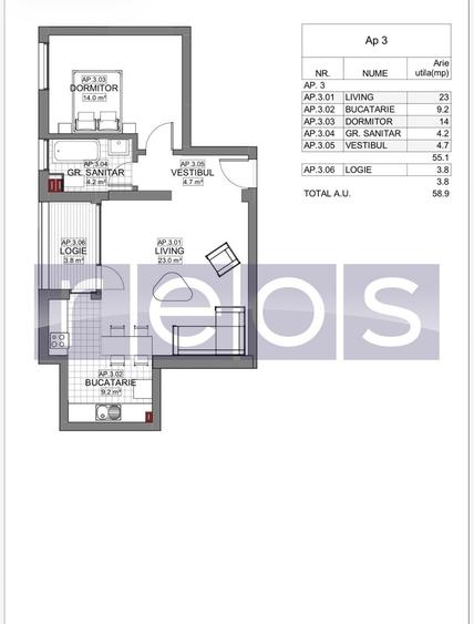 VANZARE APARTAMENT 2 CAMERE | LIZEANU | BLOC NOU | PARCARE | TERASA - 8