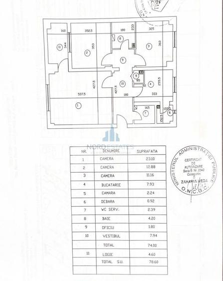 Apartament cu 3 camere, mobilat în Nerva Traian