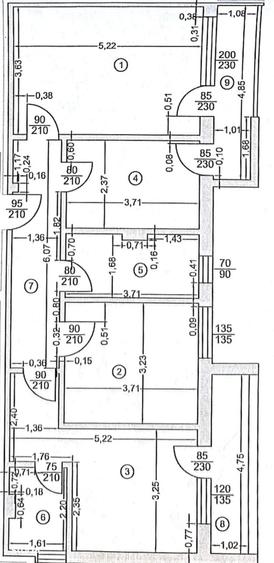 Apartament cu 3 camere decomandat în Central