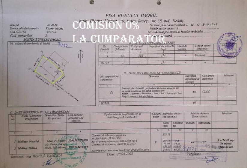 Duplex cu 3 camere cu Canalizare în Central