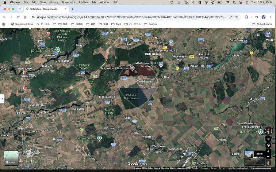 Teren agricol intravilan de 2223 mp, în Grădiștea