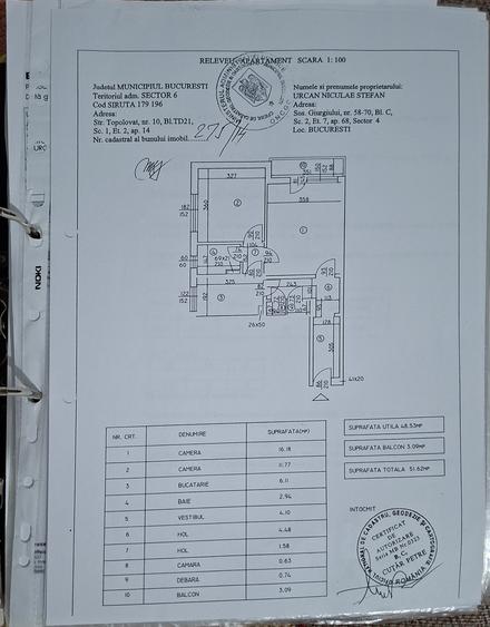 Apartament cu 2 camere semidecomandat în Drumul Taberei