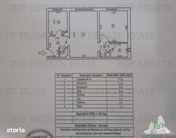 Apartament cu 2 camere semidecomandat în Independenței