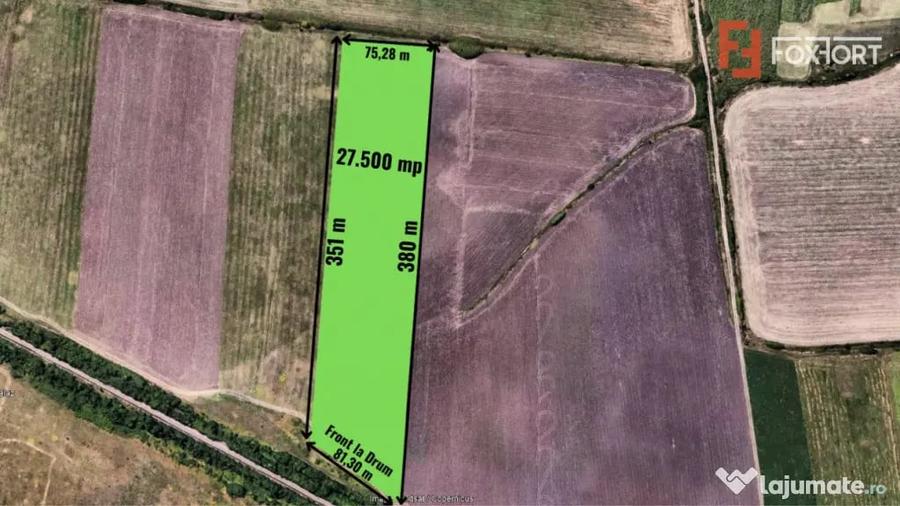 Teren de 27500 mp, în Mehala