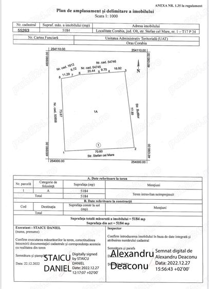 Vand teren intravilan 5200 mp Corabia Olt str ?tefan cel Mare - 2