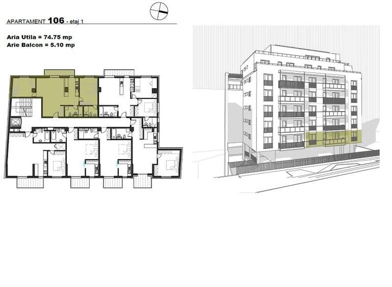 Apartament cu 3 camere semidecomandat în Mărăști