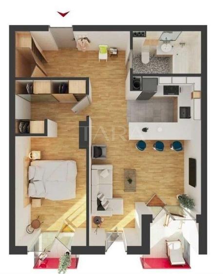 Apartament 2 camere, Iris 62 mp, finisat premium - 2