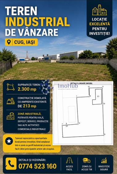 Teren Construcții intravilan de 2300 mp, în Cug