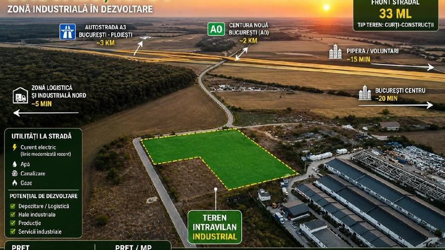 Teren Construcții intravilan de 8500 mp, în Dascălu