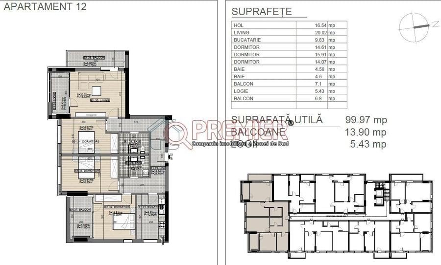 Apartament cu 4 camere în Apărătorii Patriei