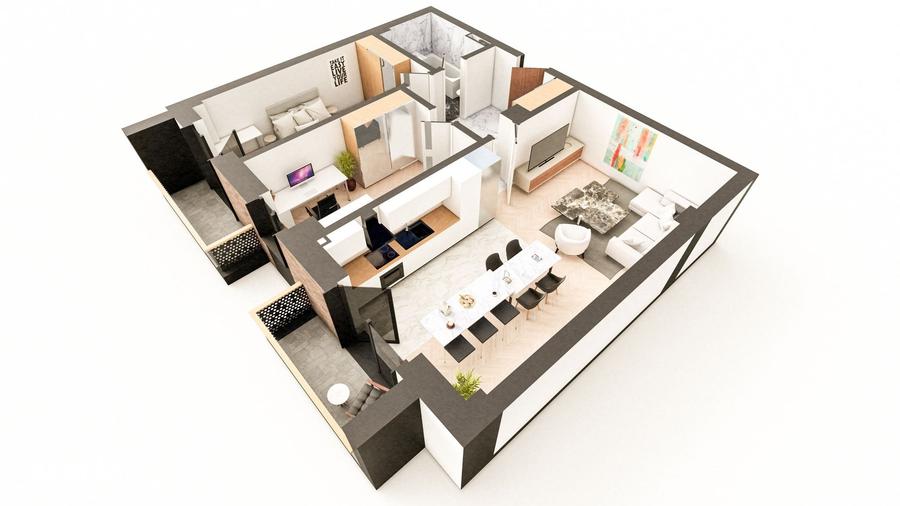 Apartament cu 3 camere în Bucium