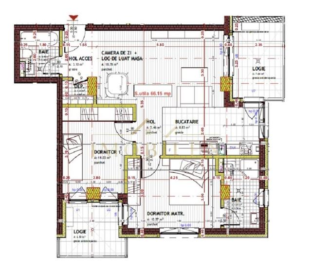 Apartament cu 3 camere în Florești