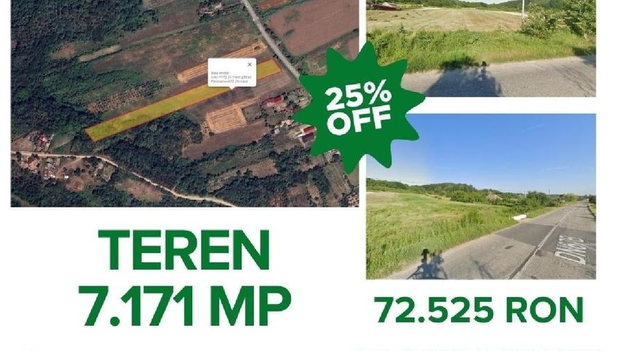 Teren intravilan de 7500 mp, în Zătreni