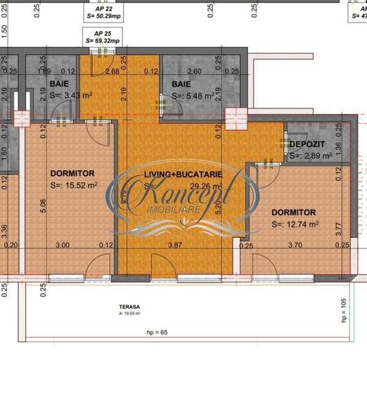 Apartament cu 3 camere, mobilat în Mărăști