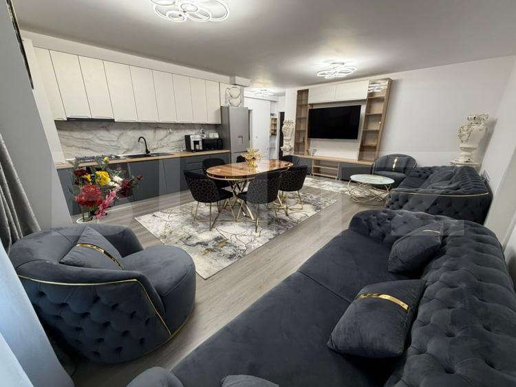 Apartament cu 3 camere semidecomandat, mobilat în Florești