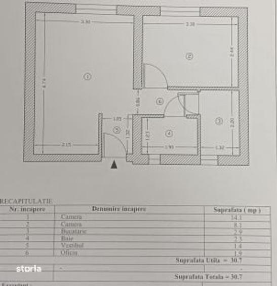 Apartament cu 2 camere în Rahova