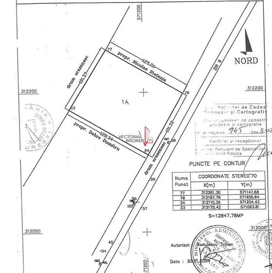 Teren Construcții intravilan de 12848 mp, în Mihăilești