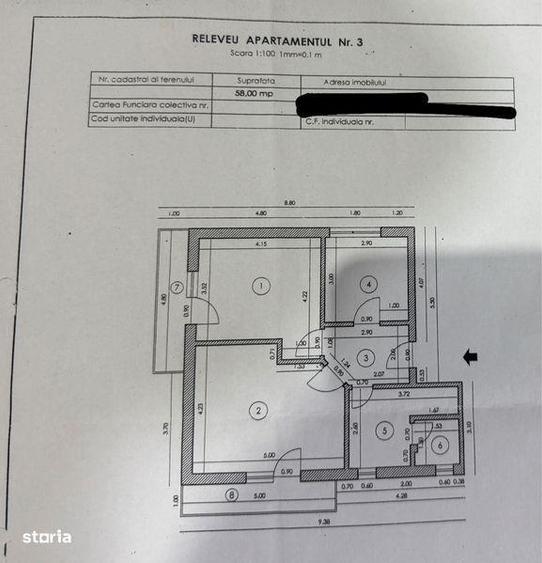 Apartament cu 2 camere în Zorilor