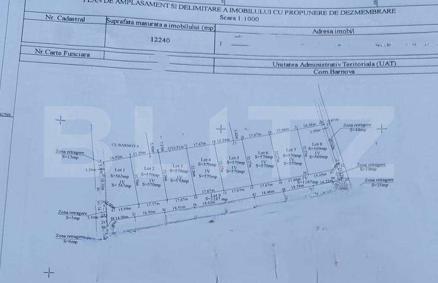 Teren Construcții intravilan de 5000 mp, în Bârnova