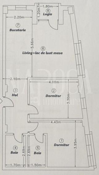 Apartament cu 3 camere semidecomandat în Dâmbul Rotund