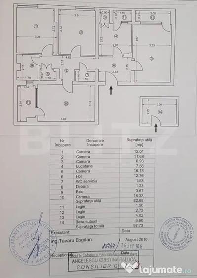 Apartament cu 4 camere decomandat în Central