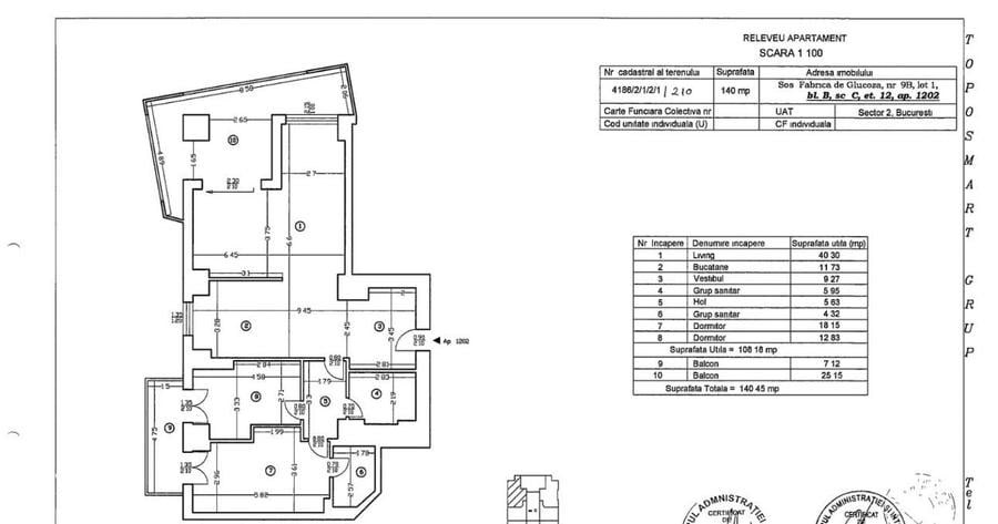 Apartament cu 3 camere în Pipera