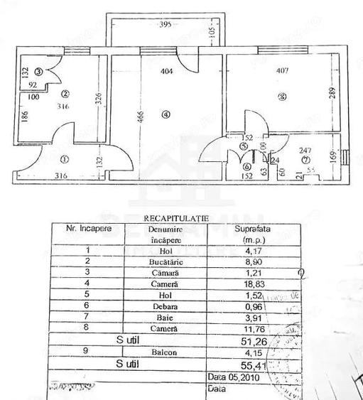 Apartament cu 2 camere semidecomandat în Brazda lui Novac