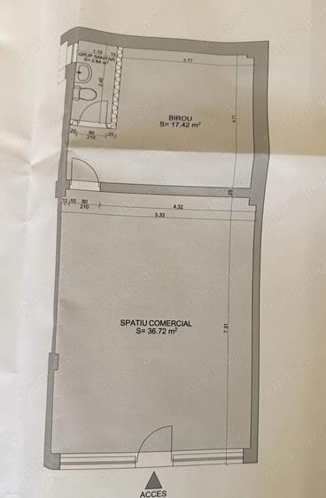Spațiu comercial, de 60 mp, în Bartolomeu