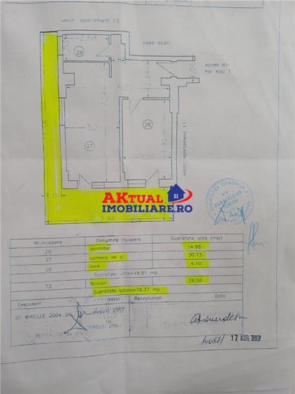 Apartament cu 2 camere decomandat, mobilat în Central