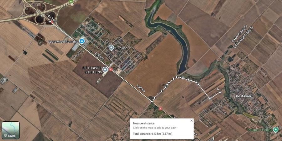 Teren Construcții extravilan de 500 mp, în Postăvari