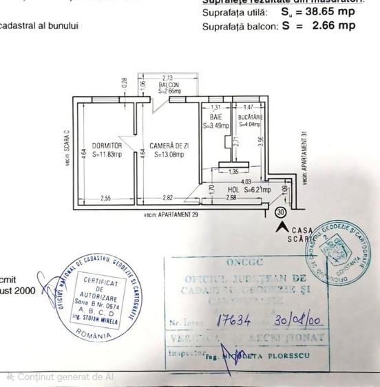 Apartament cu 2 camere nedecomandat, mobilat în Casa de Cultură
