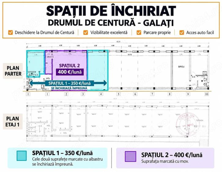 Spațiu comercial, de 50 mp, în Central
