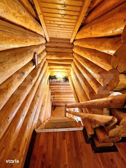 Cabana din lemn rotund, 140 mp utili, 1000mp teren zona turistica - 9