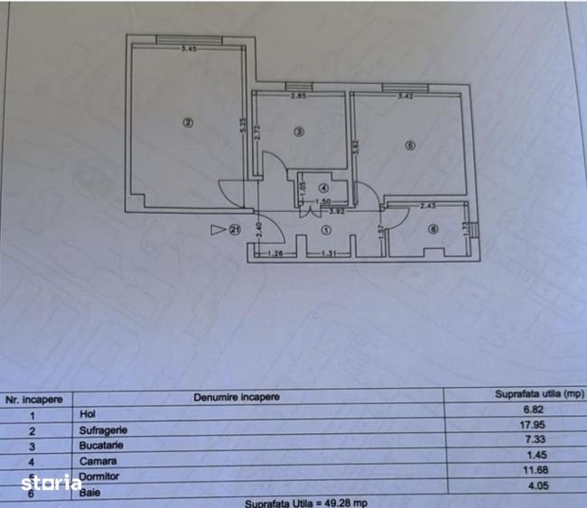 Apartament cu 2 camere decomandat în Inel II