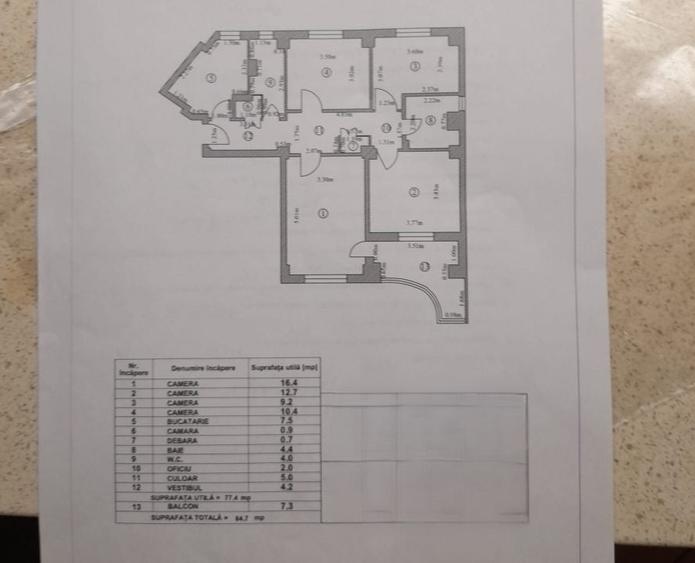 Apartament cu 4 camere decomandat, mobilat în Ghencea