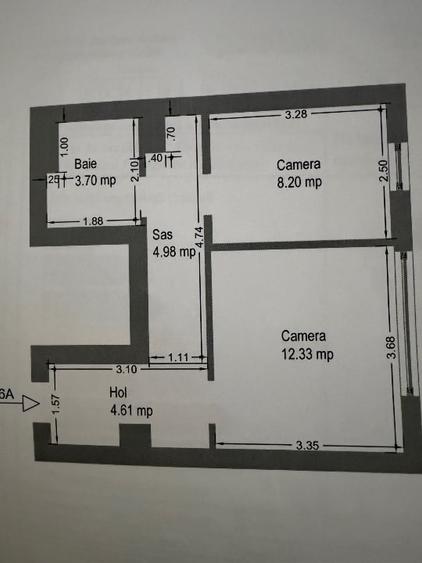 Garsonieră decomandată în Alfa