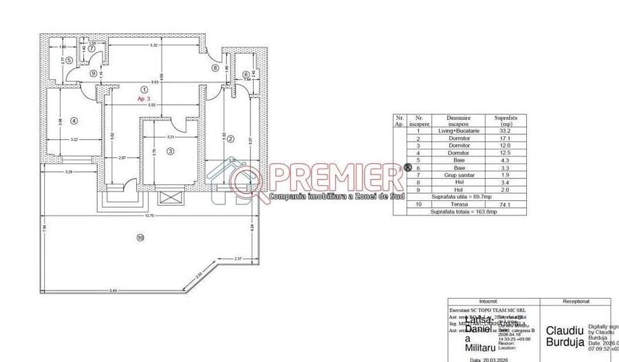 4 camere premium si curte 74mp - Metrou Berceni - 2