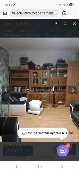 Apartament cu 3 camere decomandat în Rahova