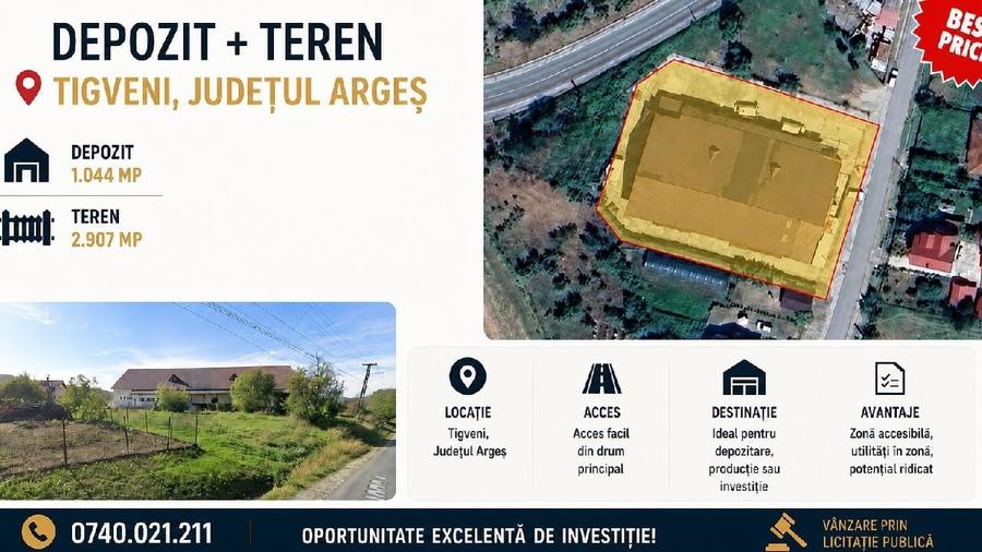 Spațiu industrial, de 1,044 mp, în Tigveni