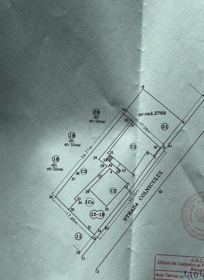 Teren Construcții intravilan de 800 mp, în Brâncoveanu