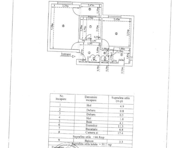 Apartament cu 2 camere decomandat în Grivița